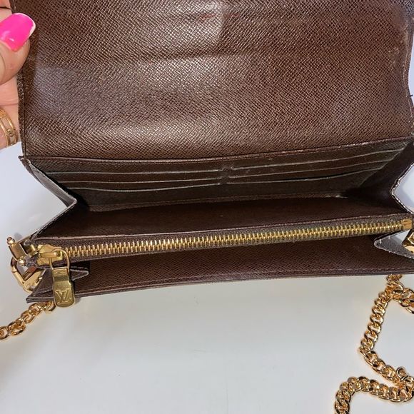 AUTHENTIC Louis Vuitton Damier Azur Wallet on Chain - Picture 12 of 15